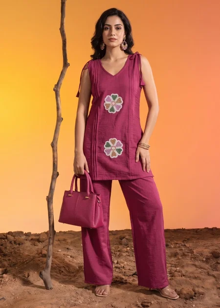 K 1175 By Naisha Imported Viscose Western Co Ord Set 